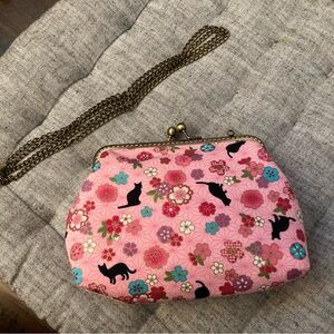 Cute cat purse with removable chain